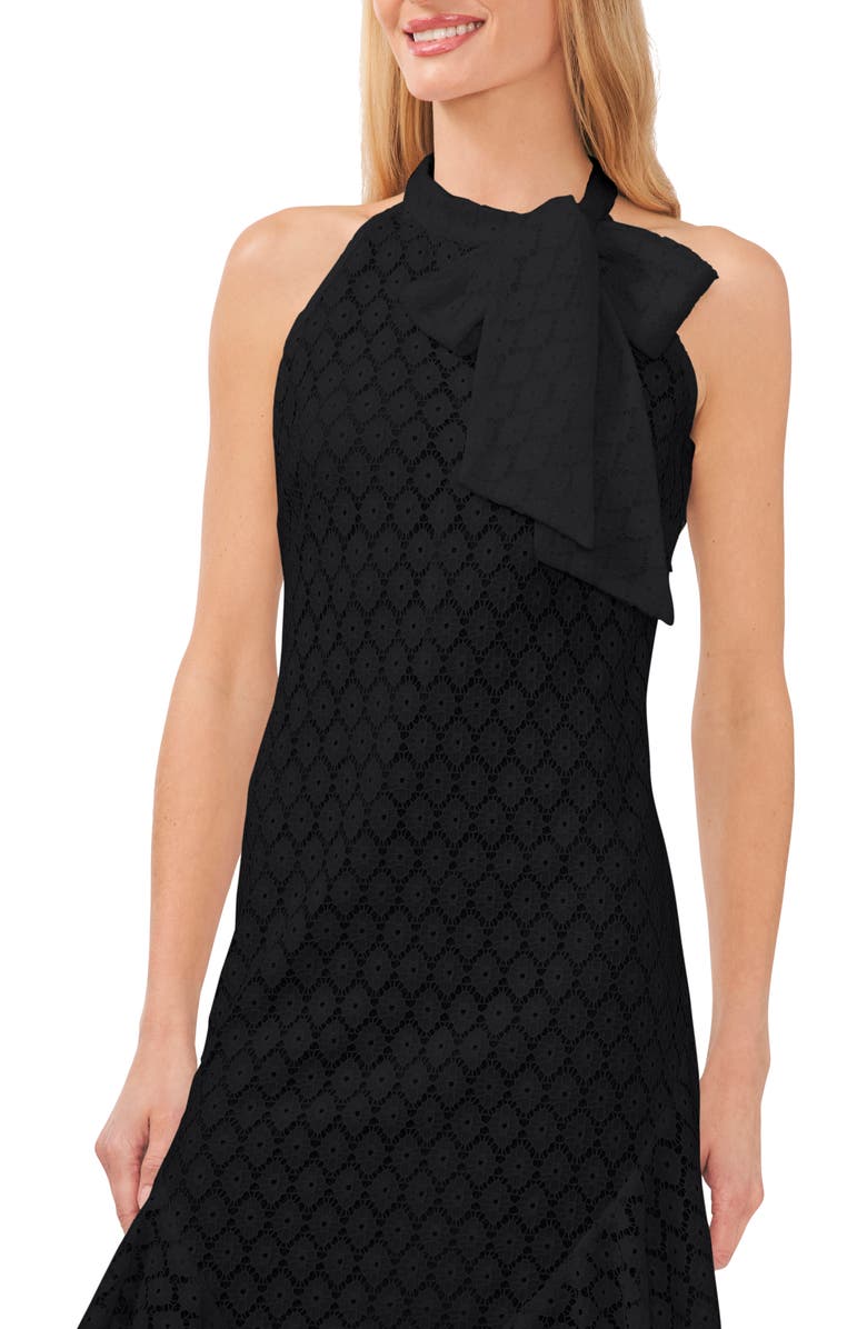 CeCe Bow Lace Halter Minidress, Alternate, color, 