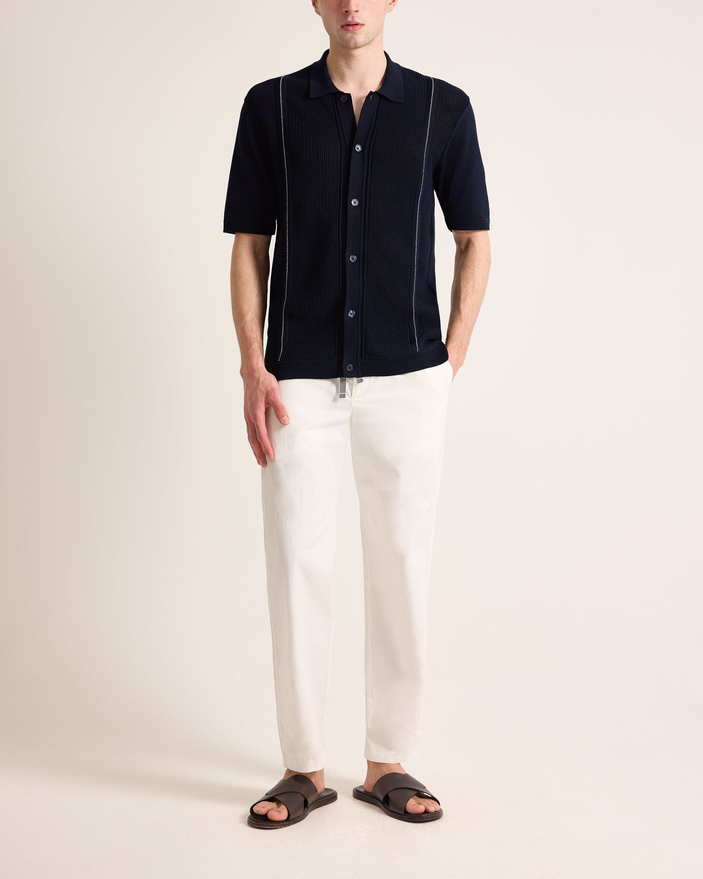 selected NIGHT IRIS/CASHEW STRIPE