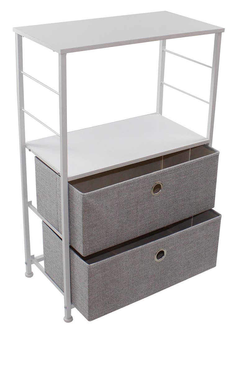 SORBUS White 2 Drawer Table Dresser, Alternate, color, 