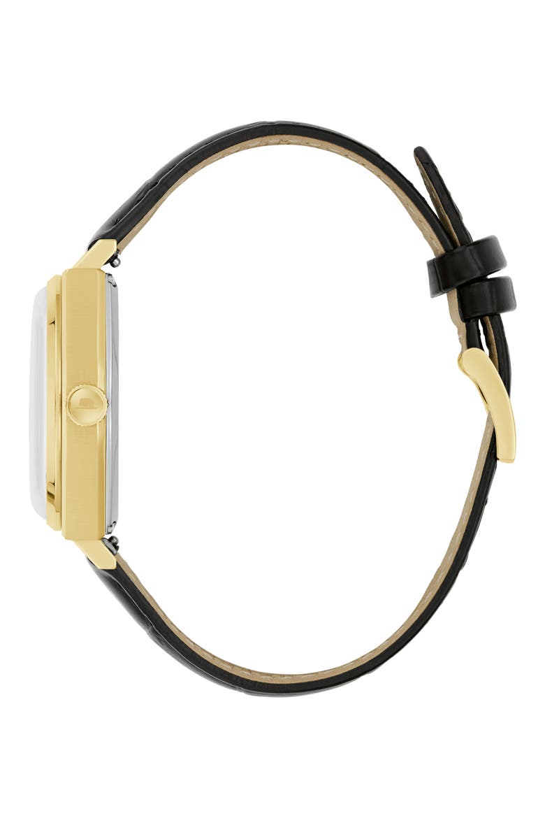 Frank Sinatra 'Nothing but the Best' Automatic Leather Strap Watch, 37mm, Alternate, color, BLACK