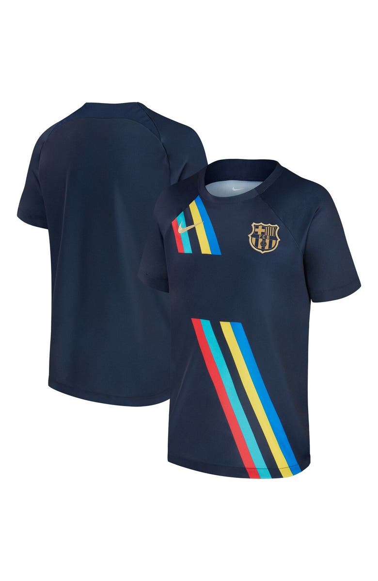 Nike Men's Nike Navy Barcelona 2022/23 Away Pre-Match Top, Main, color, 