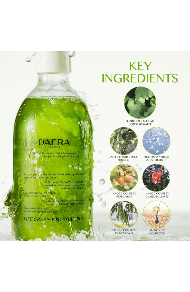 DAERA Life Green Exo Shampoo for Thinning Hair Thickening, 10.24 fl oz, Alternate, color, Green