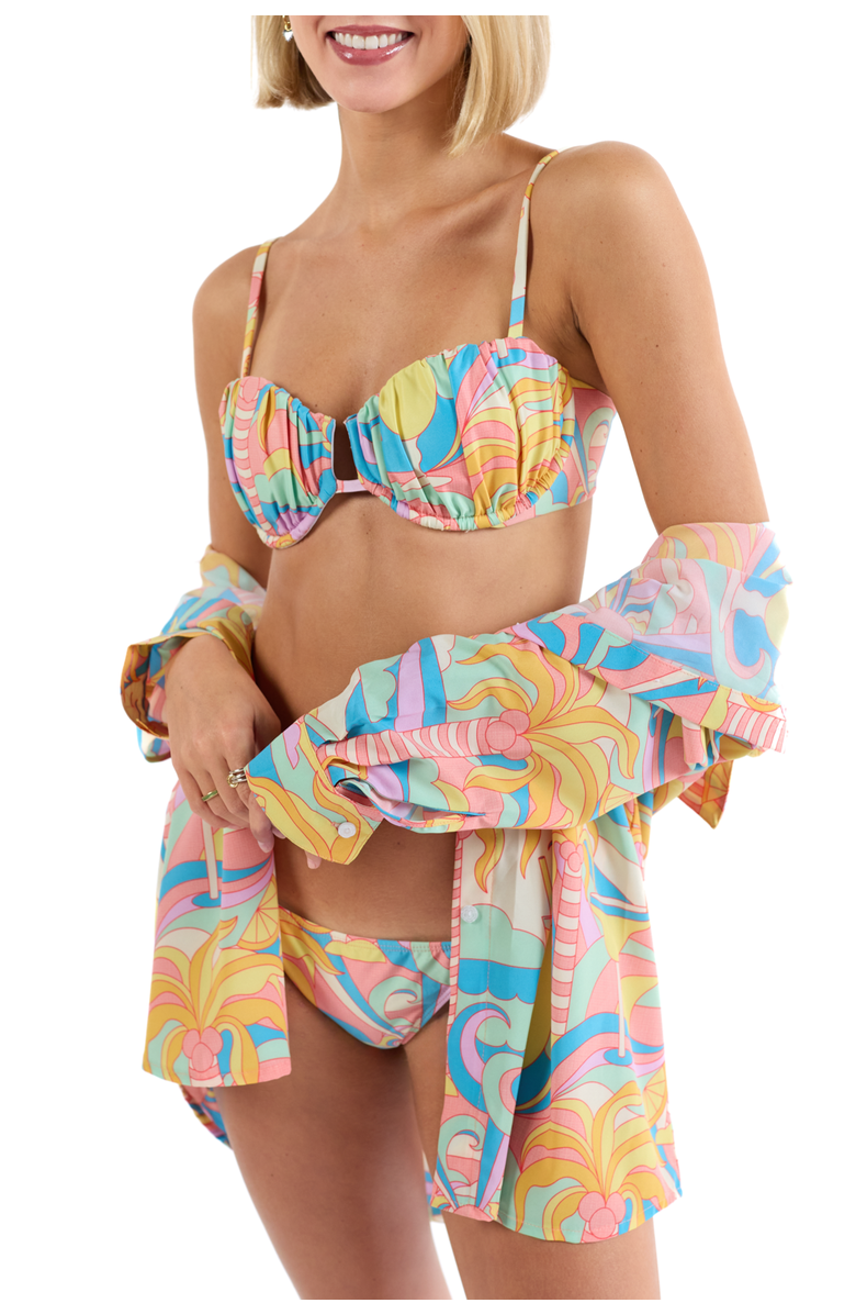 Kenny Flowers The Paradiso - Women's Long Sleeve Resort Shirt, Alternate, color, Yellow