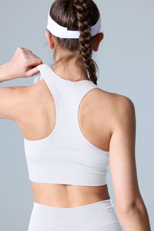 Cozy Zero Tech Merino Mid-support Sports Bra In White