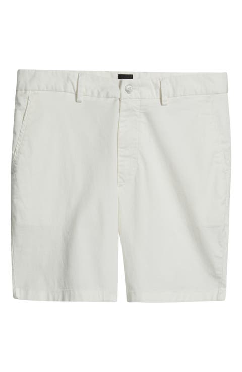 Kane Flat Front Stretch Cotton Chino Shorts