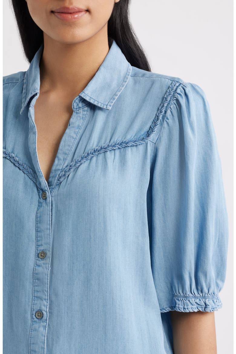 Indira Denim Shirt, Alternate, color, LIGHT WASH