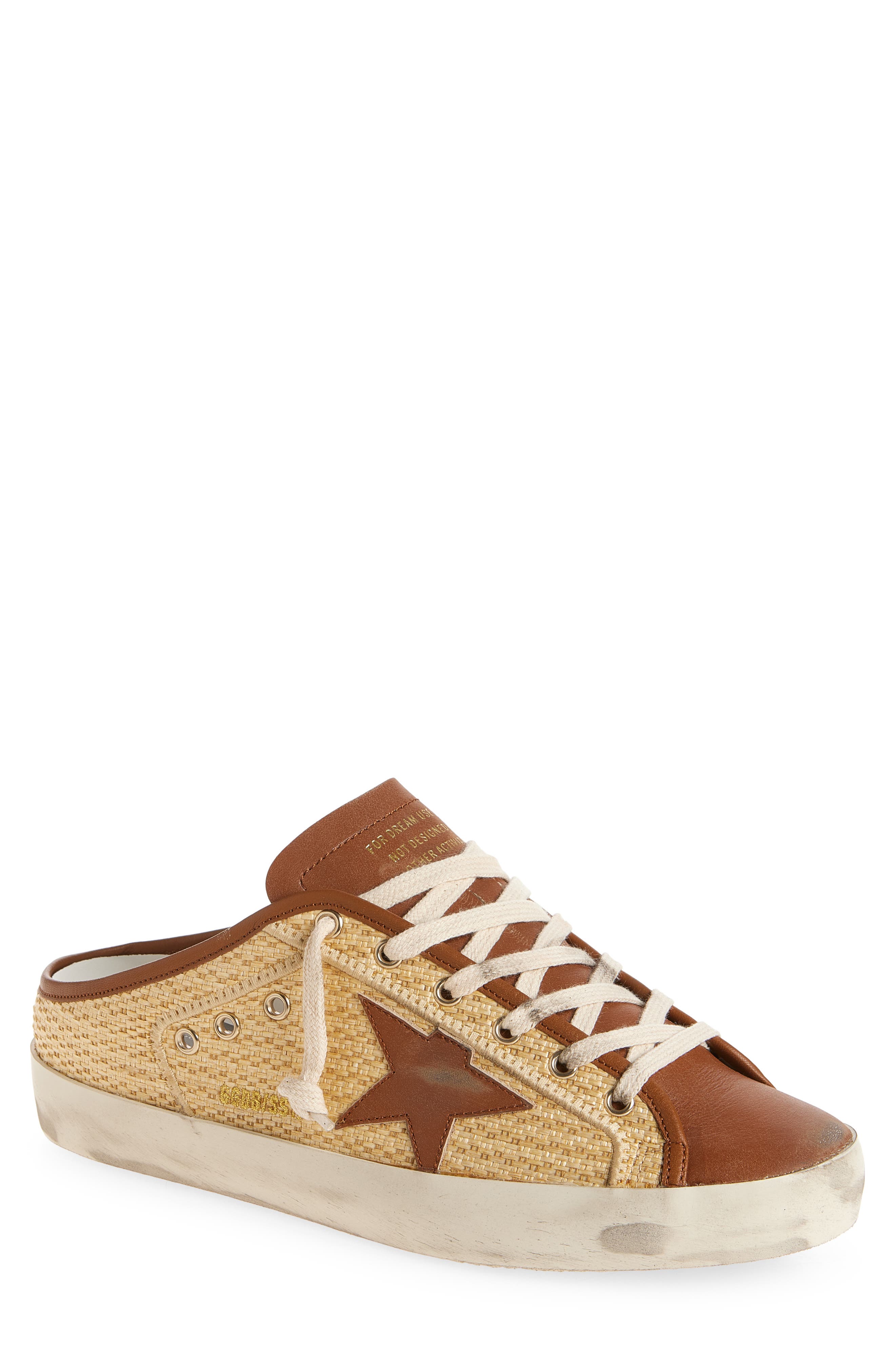Golden Goose Super-Star Sabot Mule Sneaker, Main, color, Beige/ Cognac