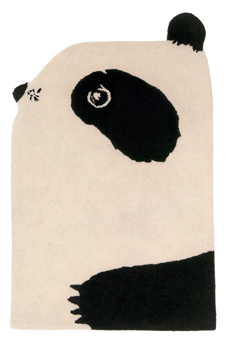 Panda Wool Rug, Main, color, MULTI COLORED