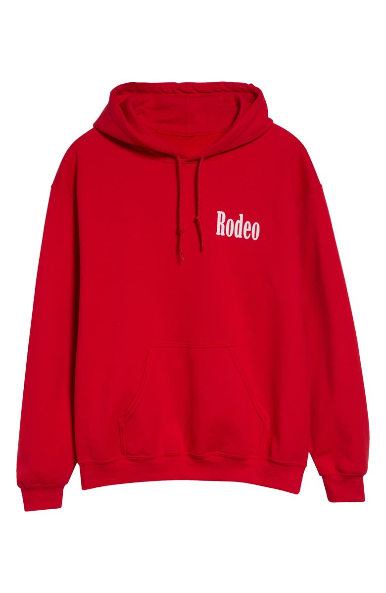 Rodeo Work Wear Flag Logo Fleece Graphic Hoodie, Main, color, Red