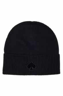 Kate Spade New York flocked spade beanie