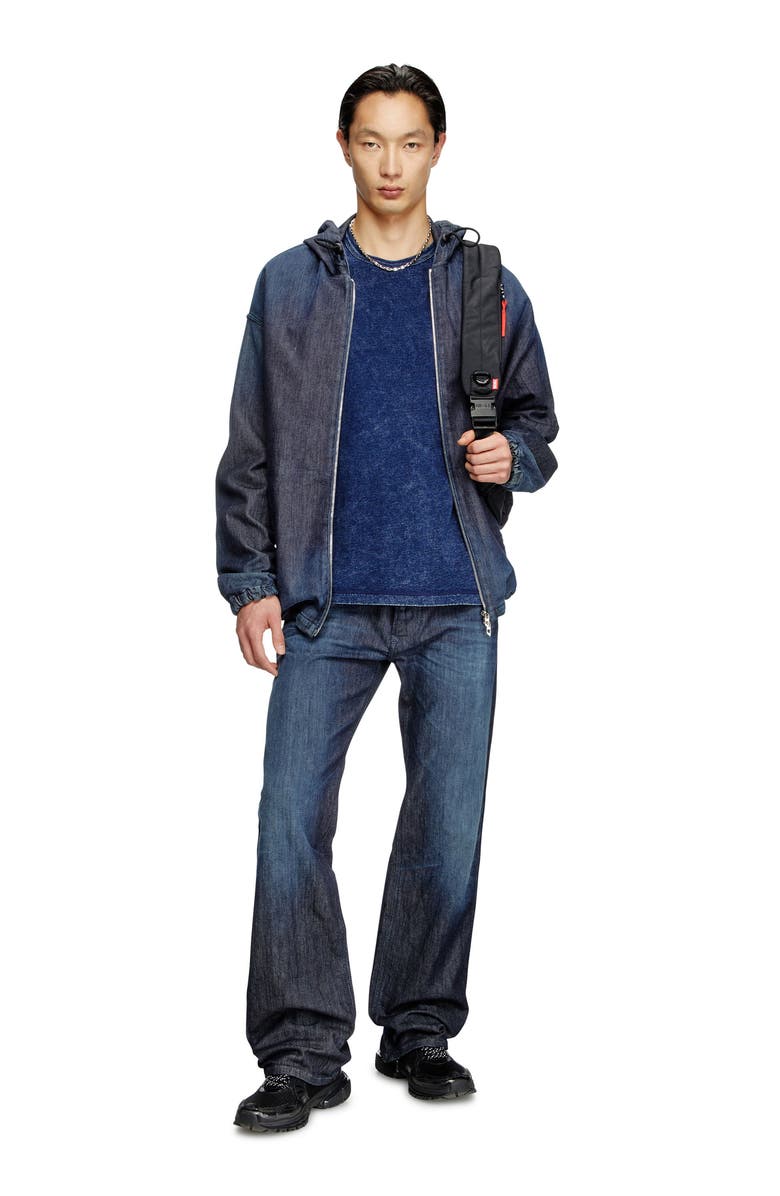 DIESEL<sup>®</sup> Denim Look Jersey T-Shirt, Alternate, color, Denim