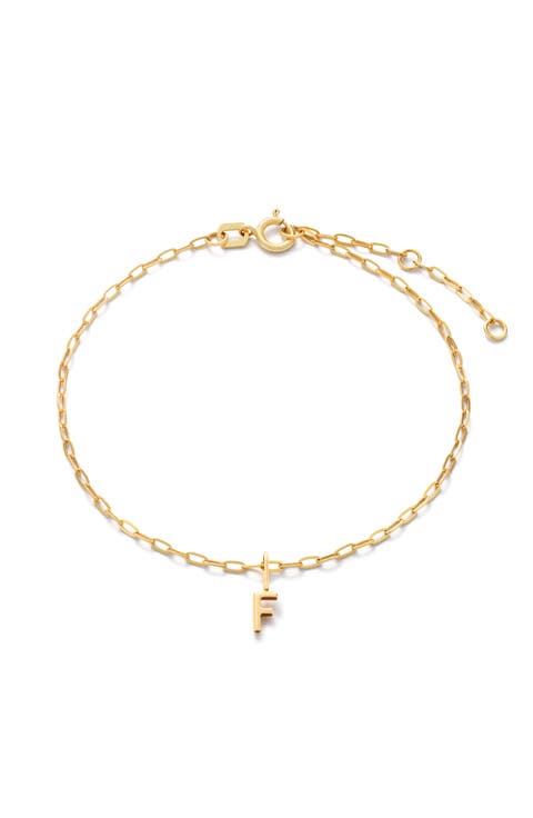 Gold Charm Letter Bracelet