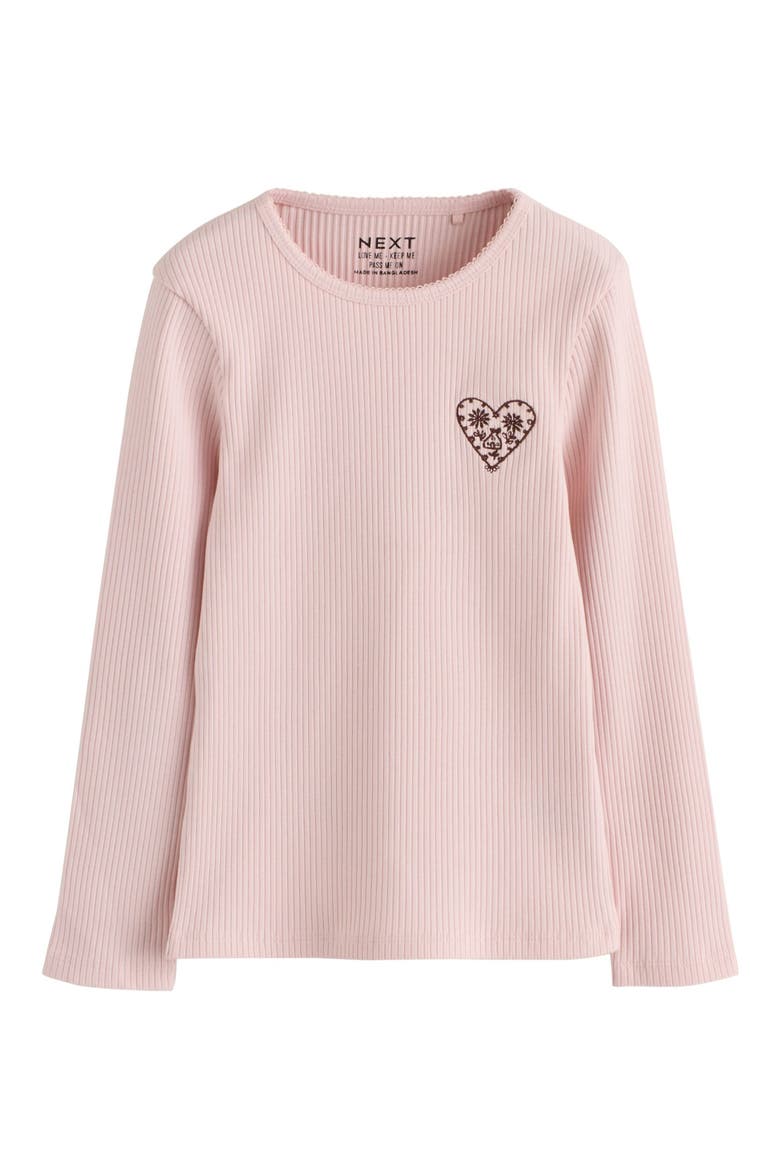 Kids' 3-Pack Long Sleeve Ditsy T-Shirts, Alternate, color, PINK