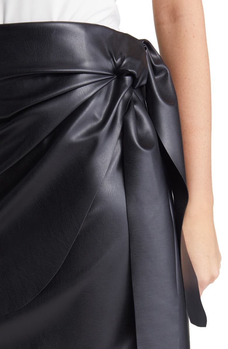 VERO MODA Bella Coated Faux Wrap Miniskirt, Alternate, color,