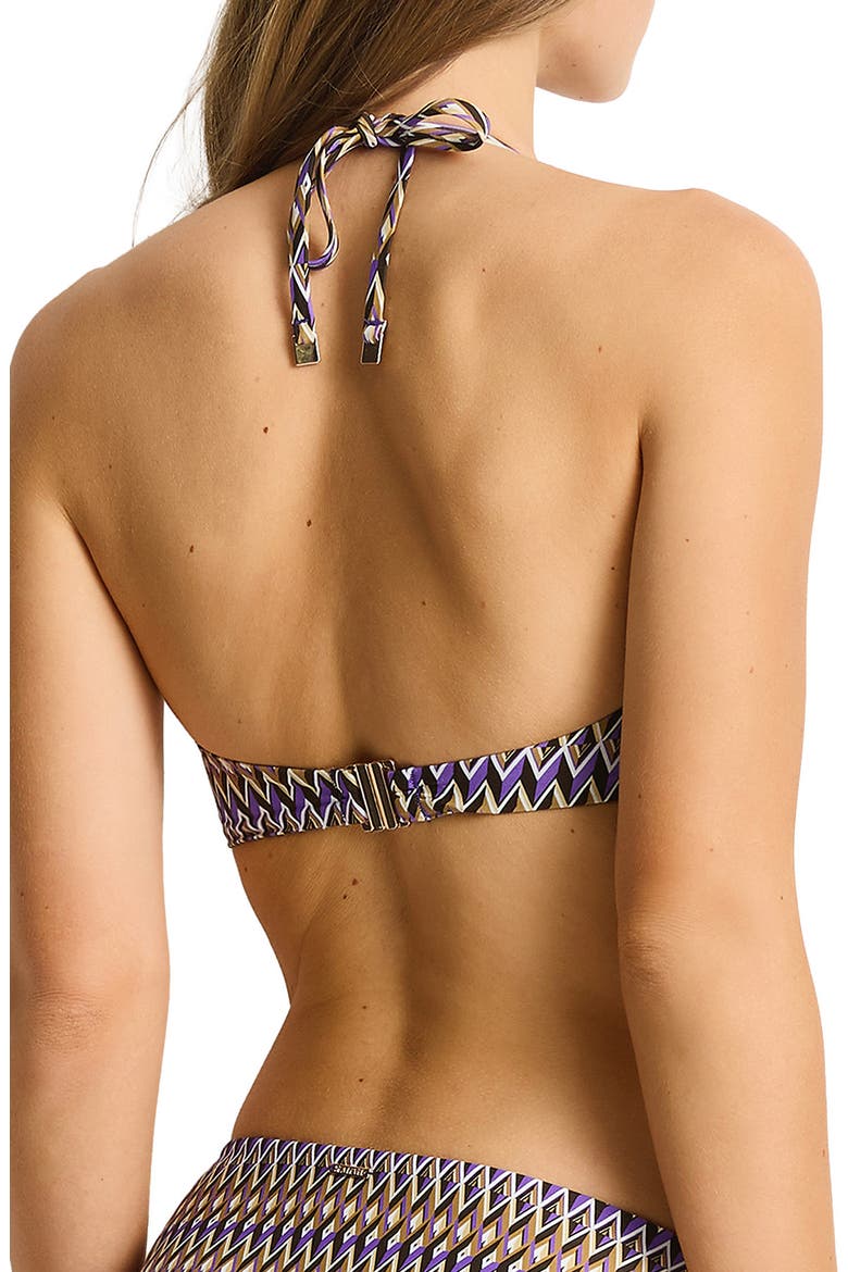 U Bar Bandeau Bikini Top, Alternate, color, COCOA