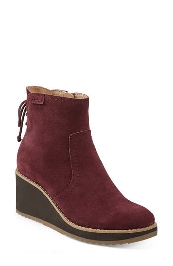Earth Calia Wedge Bootie In Red