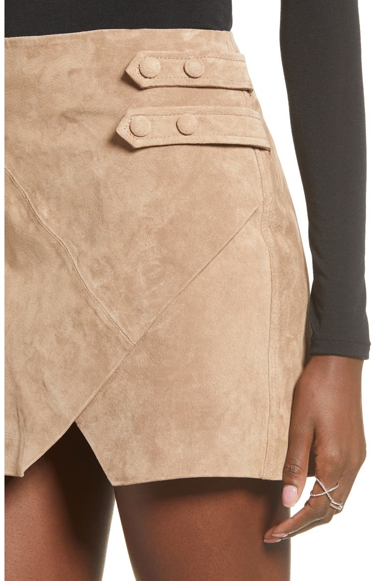 Suede Miniskirt, Alternate, color, MACCHIATO