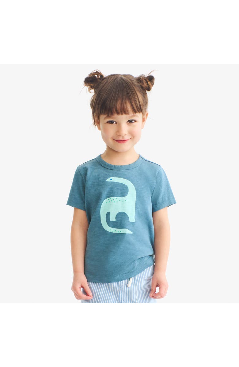 Primary Kids Dino Tee, Alternate, color, Slate Blue Dinosaur