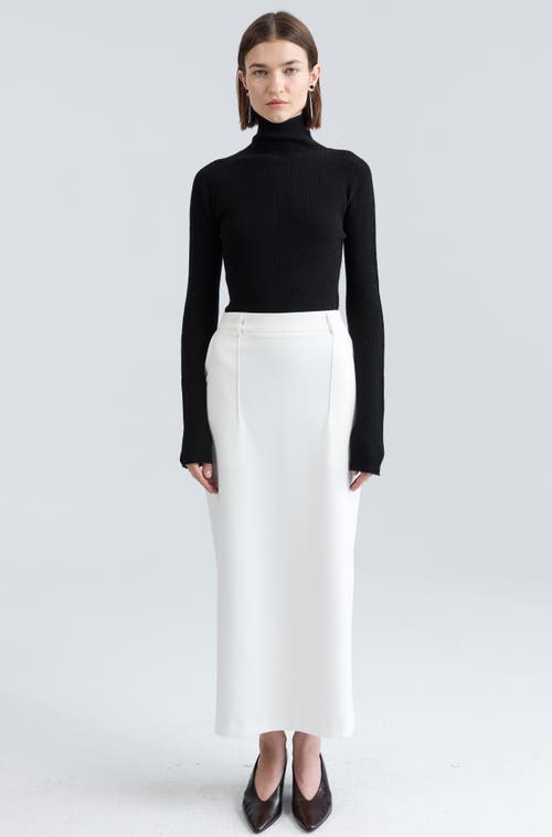 Almina Concept Slim Ribbed Turtleneck In Black
