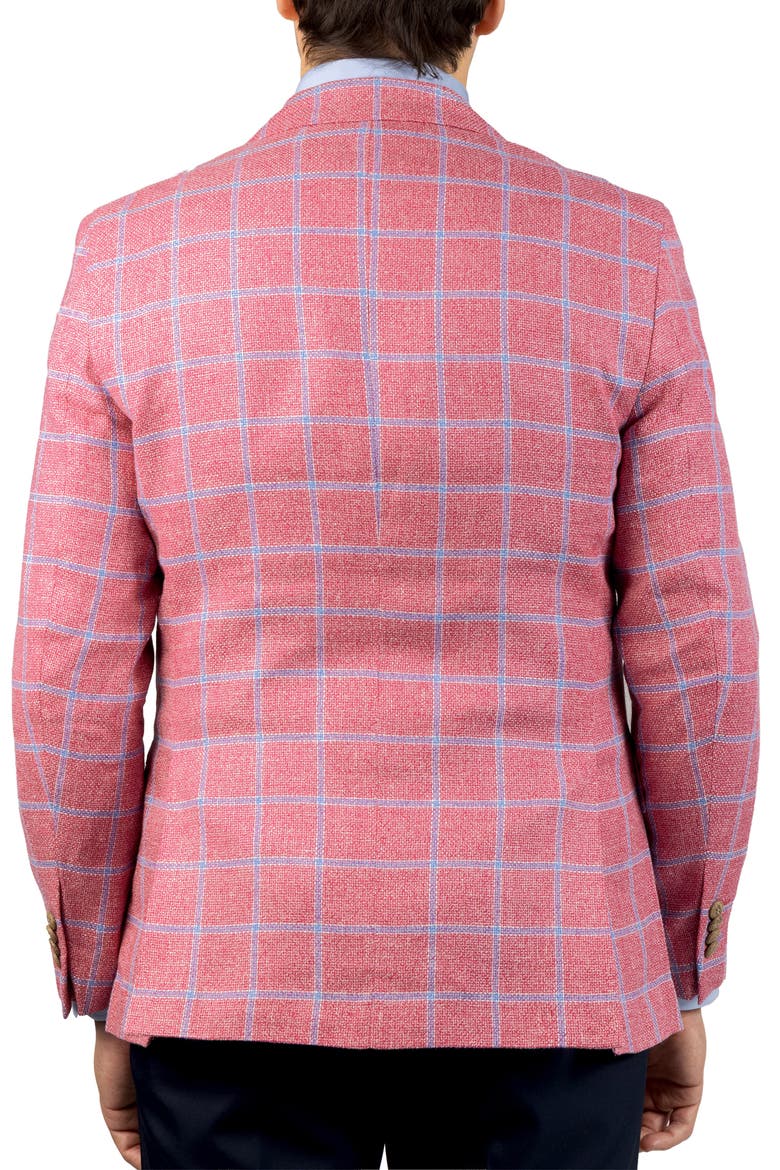 Yarn Dyed Windowpane Sport Coat, Alternate, color, SUNWASHED RED
