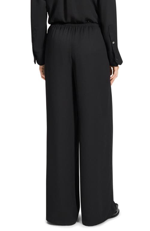 Theory Wide Leg Drawstring Pants In Black