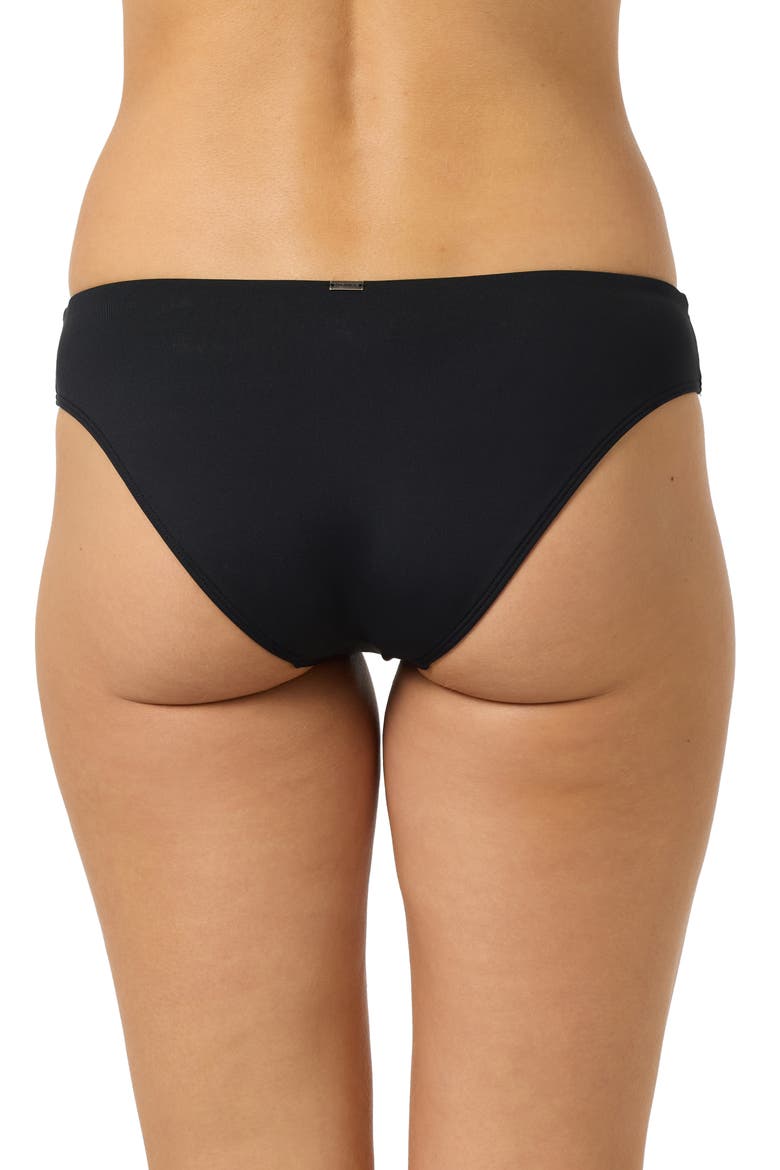 Saltwater Solids Bikini Bottoms, Alternate, color, BLACK