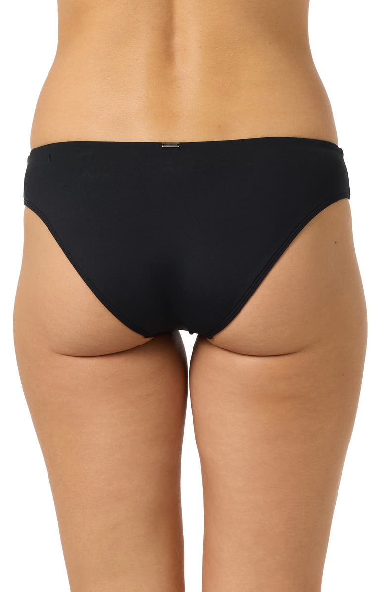O'Neill Saltwater Solids Bikini Bottoms, Alternate, color, Black