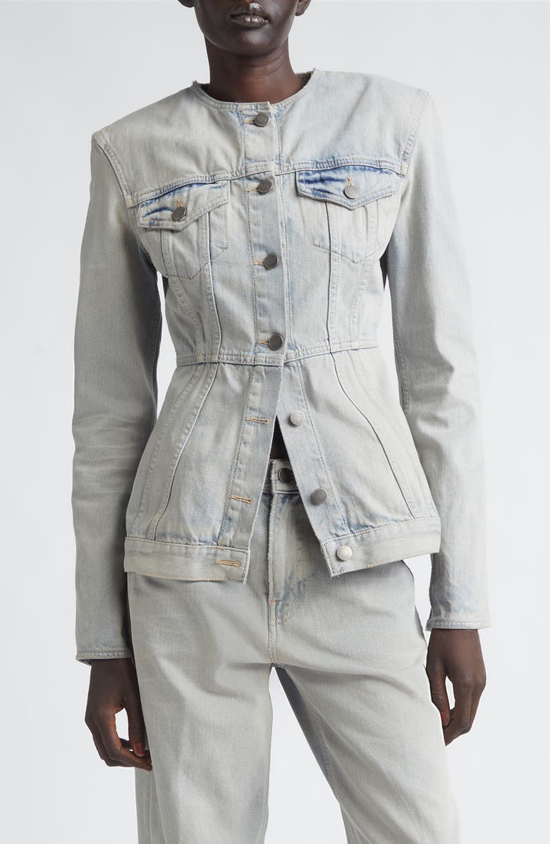 Haikure Temple Denim Jacket, Main, color, Light Space