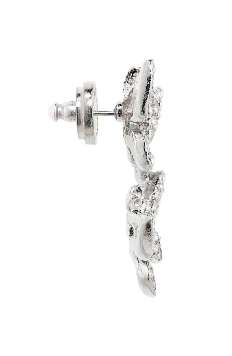 Oscar de la Renta Crystal Butterfly Earrings, Alternate, color, 