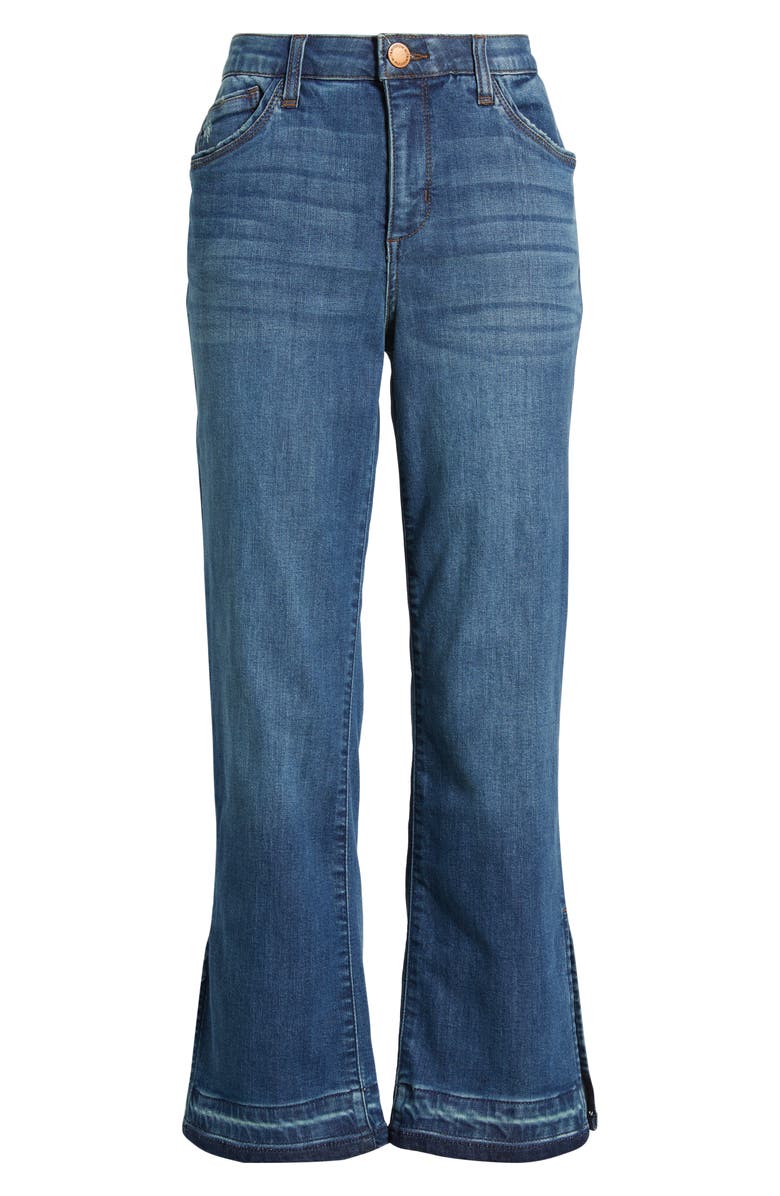 Wit & Wisdom Bennett High Waist Ankle Flare Jeans, Alternate, color, Blue Artisanal