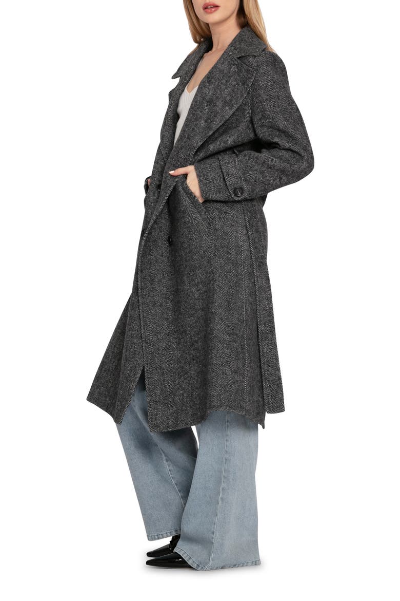 Front Runner Belted Coat, Alternate, color, Charcoal