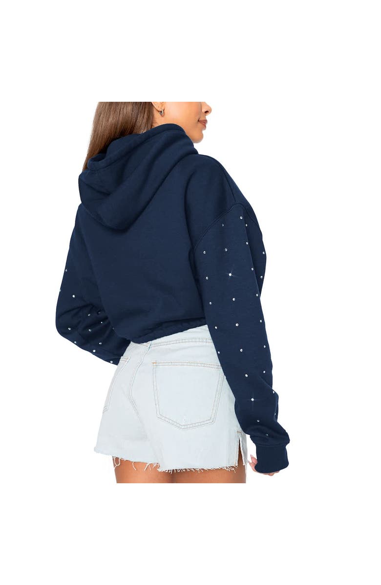GAMEDAY COUTURE Women's Gameday Couture Navy Penn State Nittany Lions Can't Lose Rhinestone Cropped Pullover Hoodie, Alternate, color, Navy
