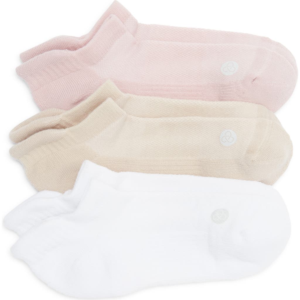 Zella 3-pack Tab Ankle Socks In Multi