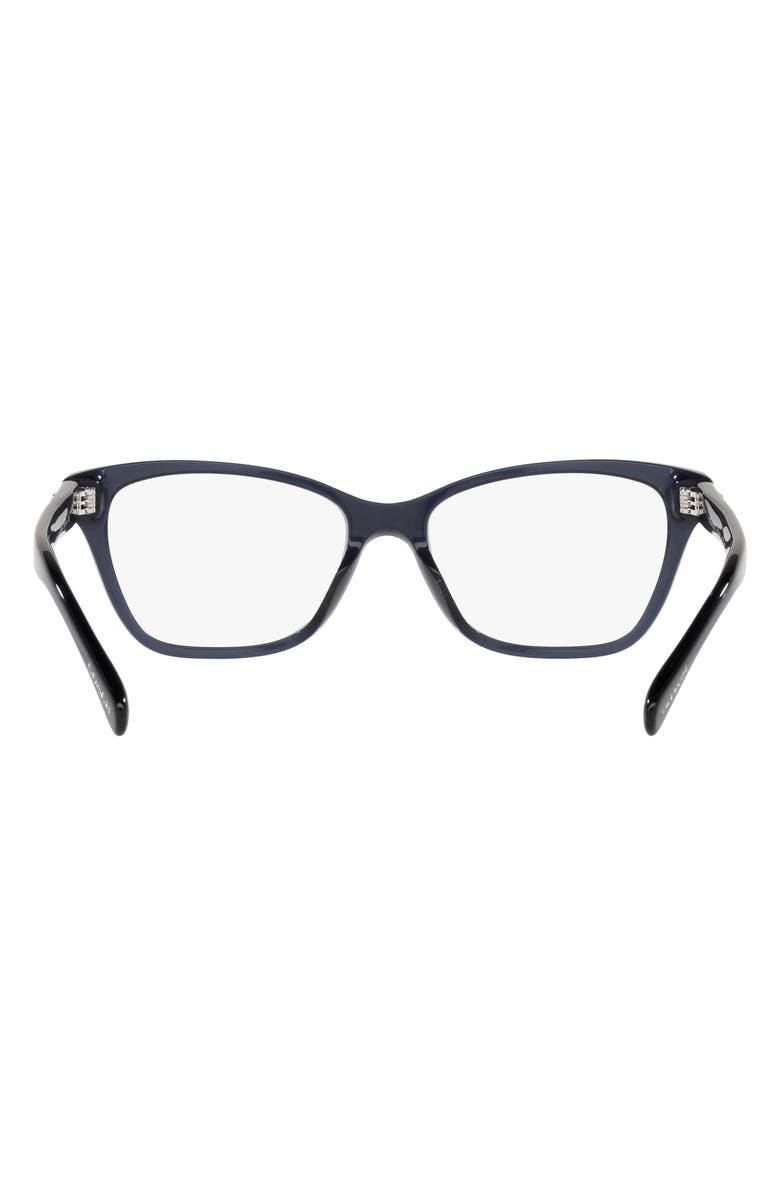 COACH 52mm Butterfly Glasses, Alternate, color, Black