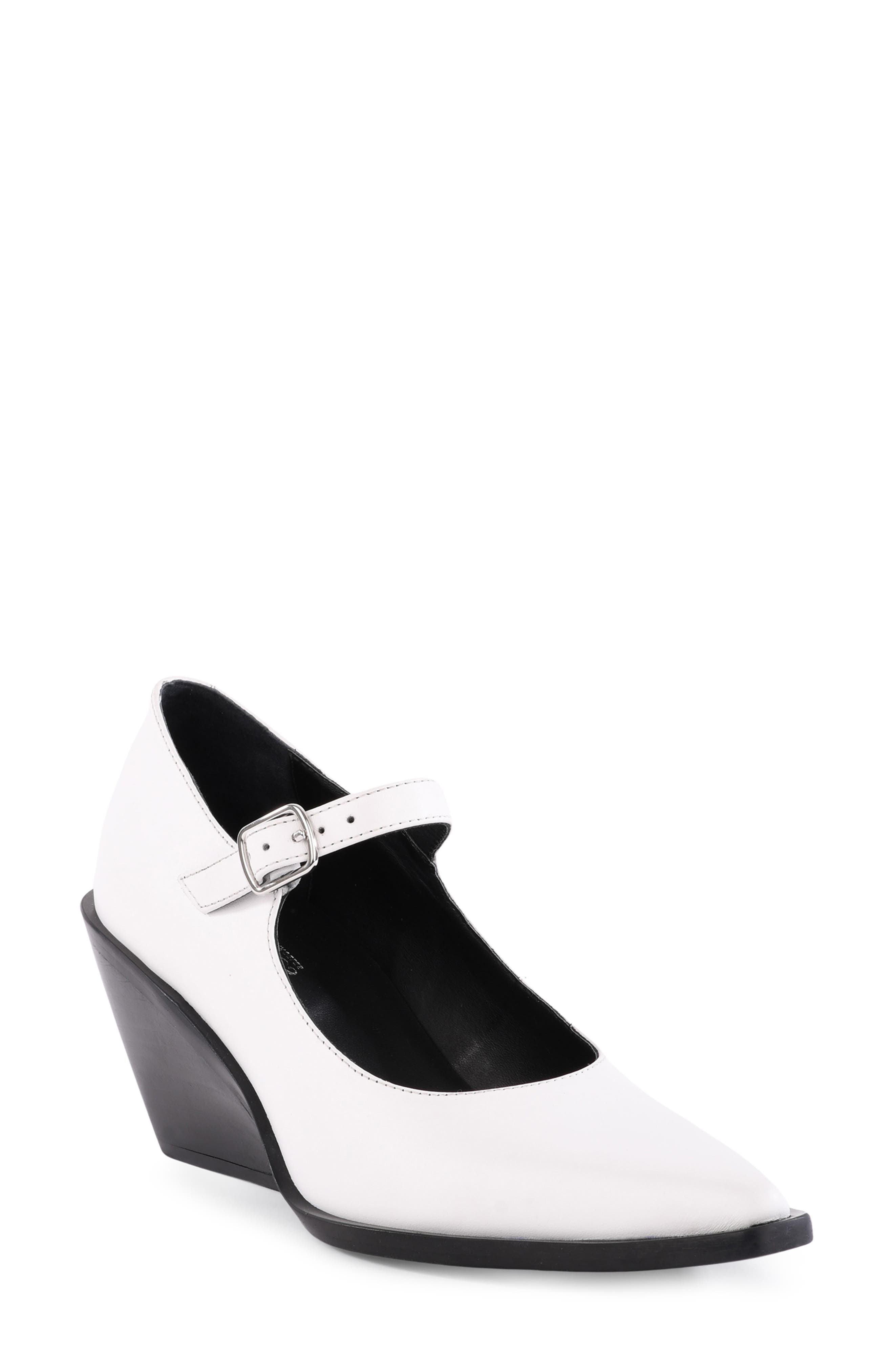 Seychelles Sparks Pointed Toe Mary Jane Pump, Main, color, White Leather