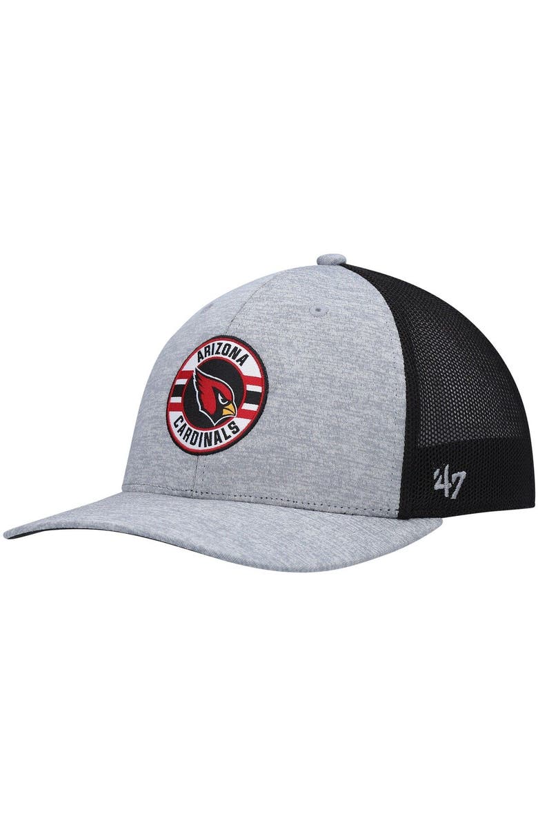 '47 Men's '47 Heathered Gray/Black Arizona Cardinals Motivator Flex Hat, Main, color,