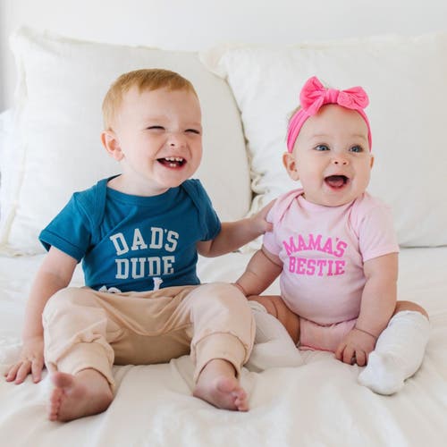 Sweet Wink Mama's Bestie Bubblegum Short Sleeve Bodysuit In Pink