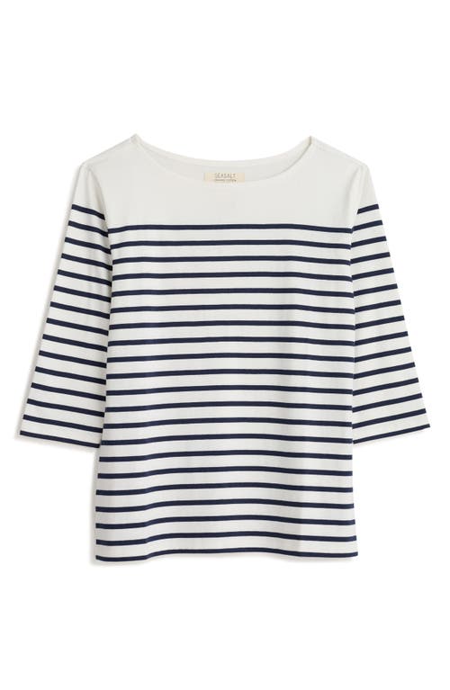 Seasalt Cornwall Sailor Stripe Organic Cotton Top In Multi