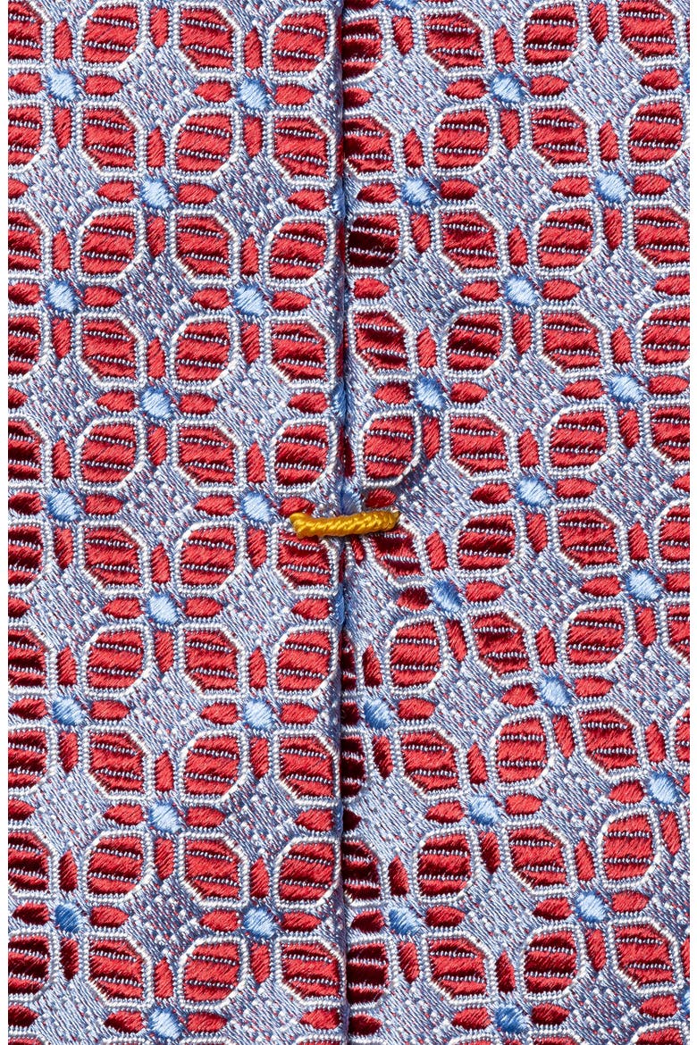 Medallion Silk Tie, Alternate, color, RED