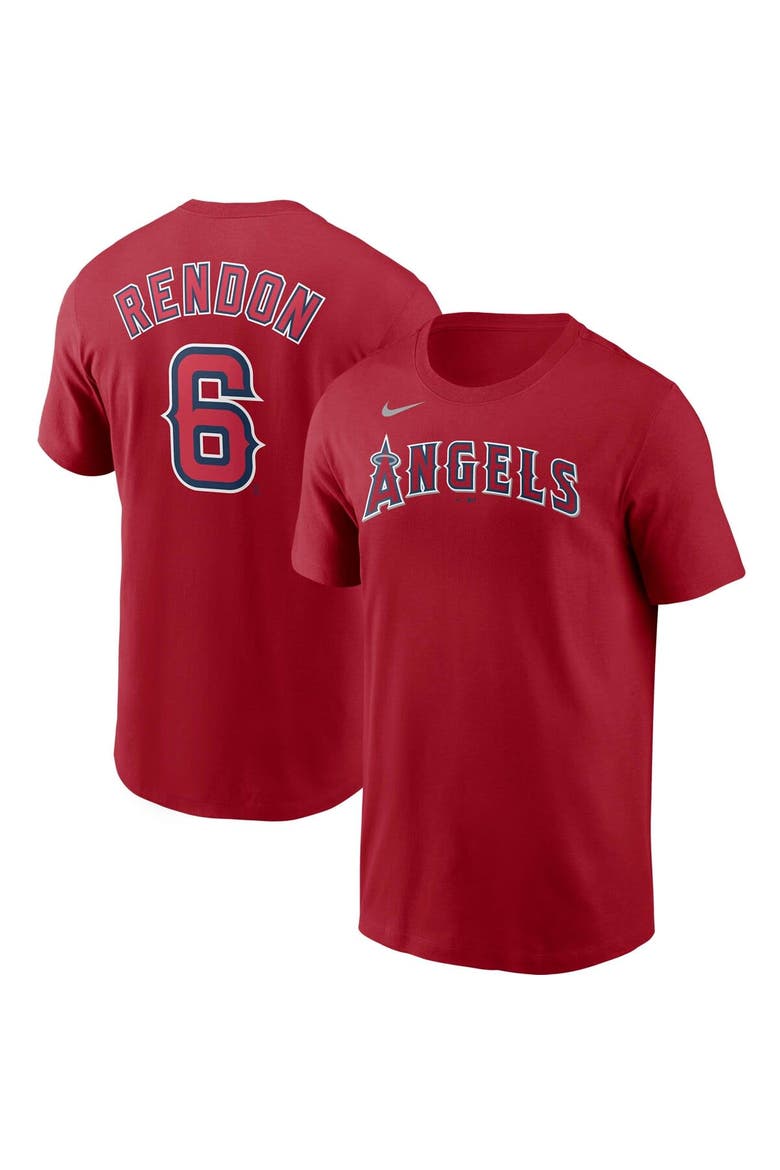 Men's Nike Anthony Rendon Red Los Angeles Angels Name & Number T-Shirt, Main, color, Red