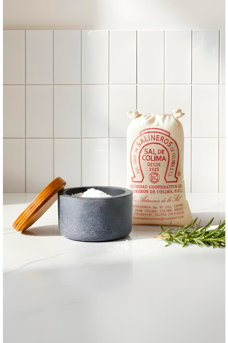 Mexican Colima Salt and Cellar, Alternate, color, Grey