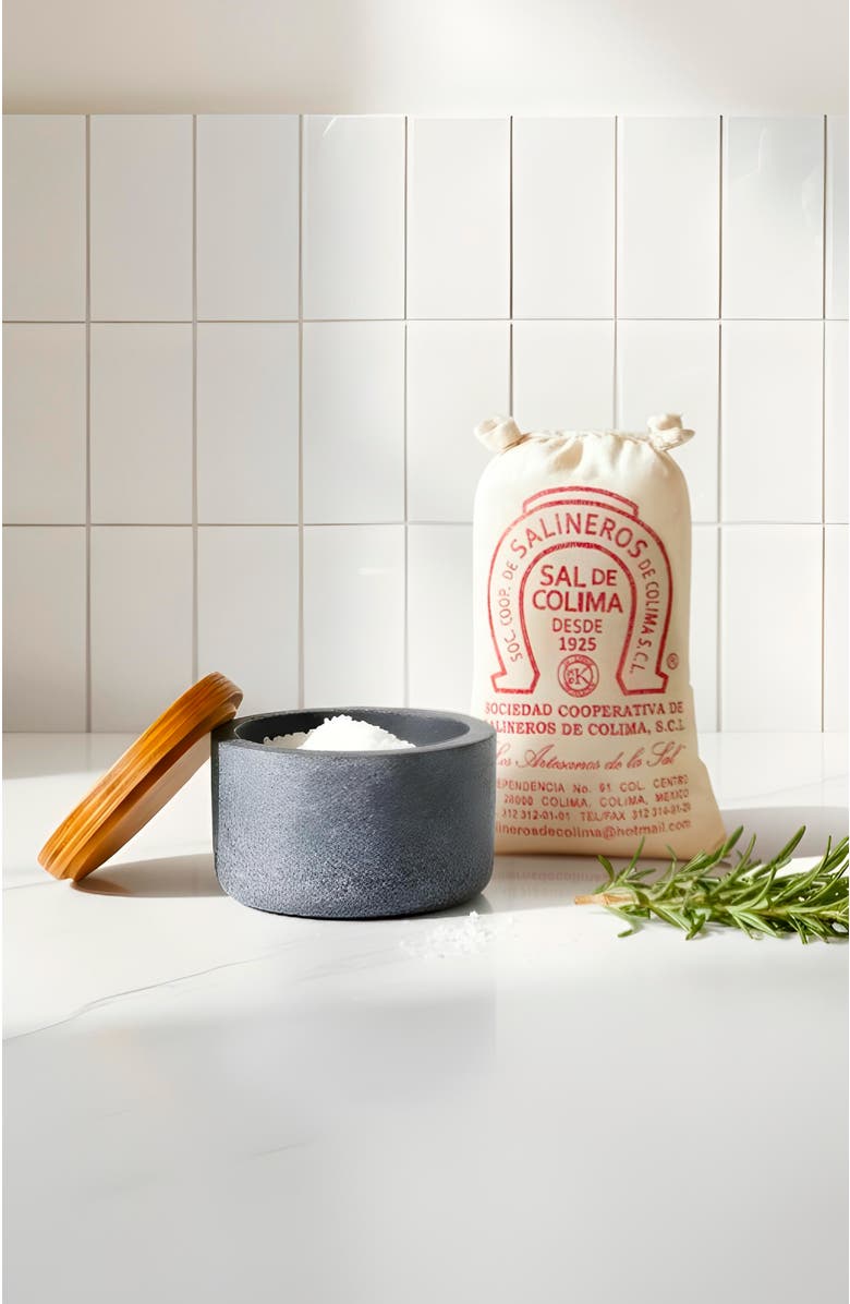 Verve Culture Mexican Colima Salt and Cellar, Alternate, color, Grey