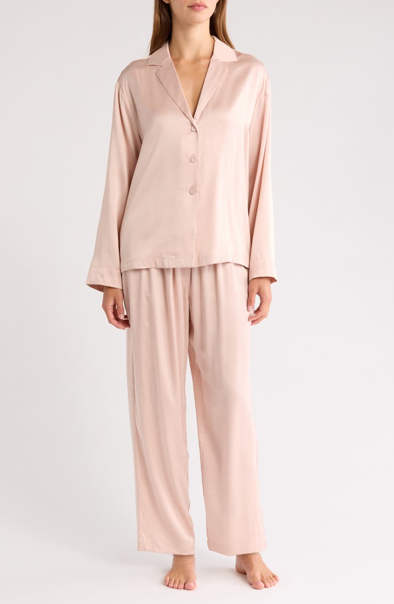 Lunya Washable Silk Pajamas, Main, color, Delicate Pink