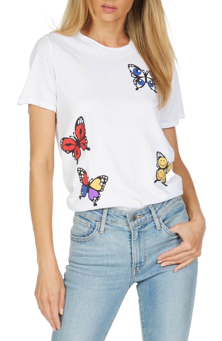 Lauren Moshi Croft Butterfly Top, Alternate, color, White