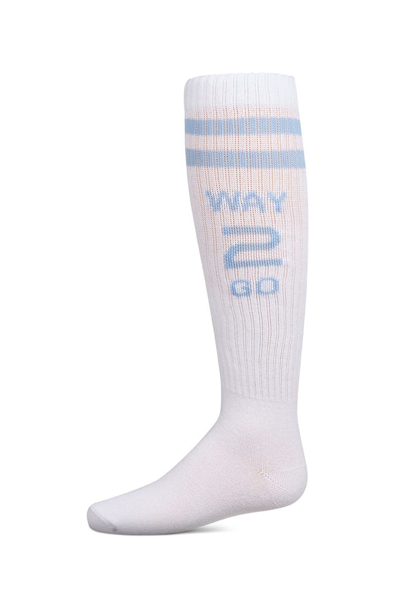 MeMoi Way 2 Go Knee High Athletic Sock, Main, color, Sky Blue