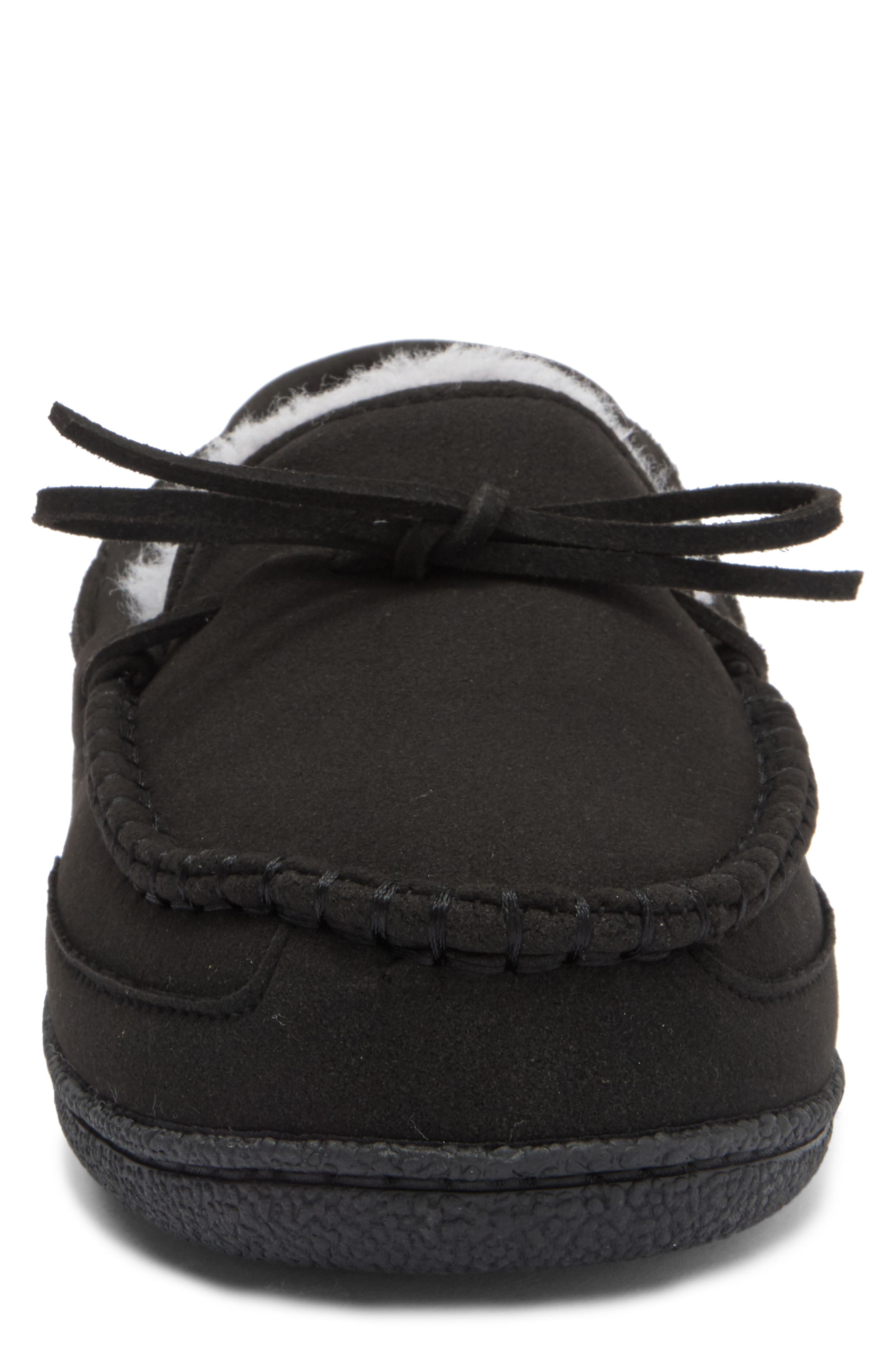 NORDSTROM RACK Dutton Faux Shearling Indoor/Outdoor Slipper, Alternate, color, Black