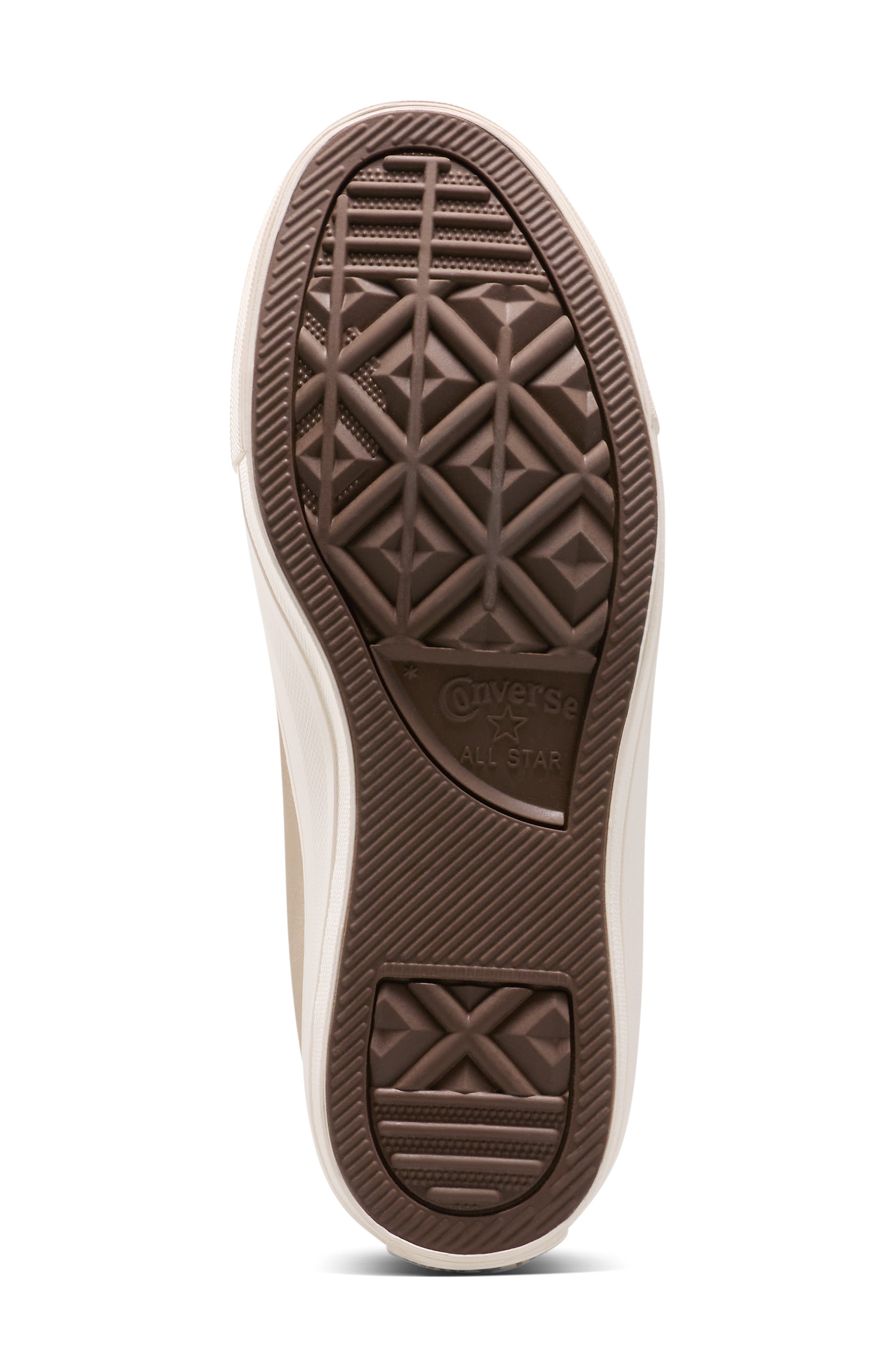 Converse Kids' Chuck Taylor All Star Fleece Lined Leather High Top Sneaker, Alternate, color, Vintage Cargo/ Egret/ Egret