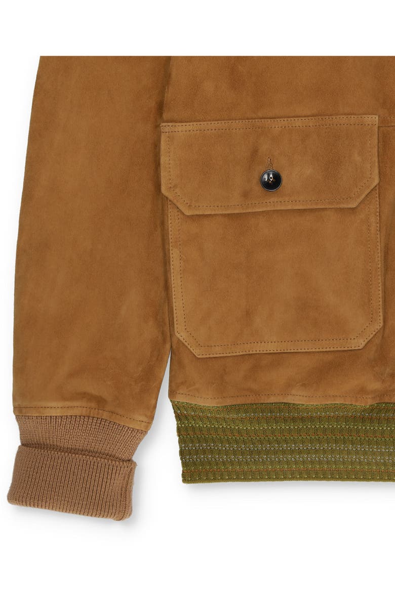Fortela Cruiser Suede Bomber Jacket, Alternate, color, Camel
