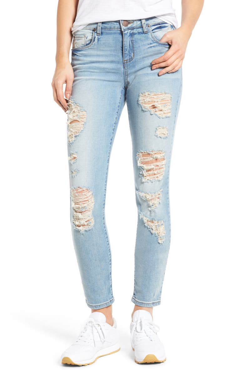 STS Blue Piper Distressed Skinny Ankle Jeans, Main, color, 