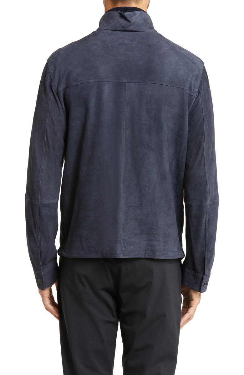 Emporio Armani Suede Bomber Jacket, Alternate, color, 